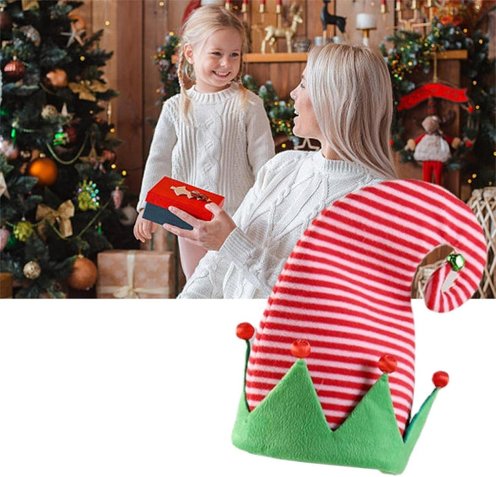 Christmas Elf Hat, Holiday Party Costume Accessory For Dances, Parades, Clown Dress-Up