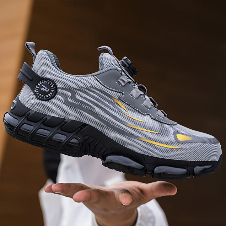 Steel Toe Safety Work Shoes For Men Breathable Non-Slip Puncture-Resistant Outdoor Casual