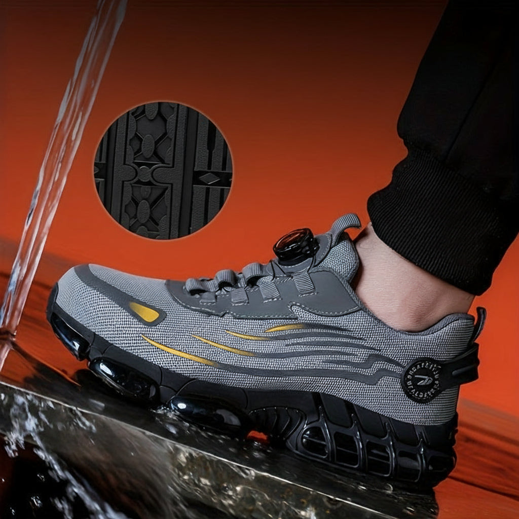 Steel Toe Safety Work Shoes For Men Breathable Non-Slip Puncture-Resistant Outdoor Casual