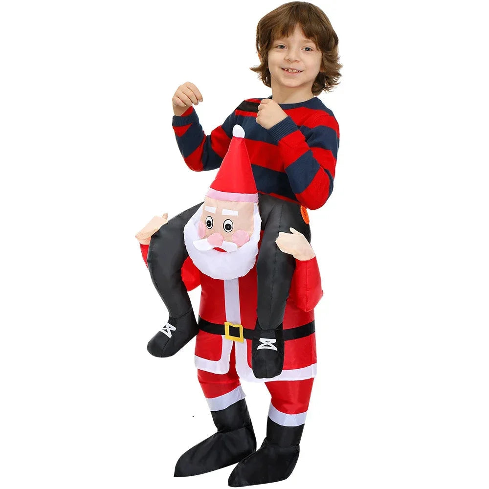 Inflatable Christmas Costume: Santa, Snowman, Tree Air Suits For Parties