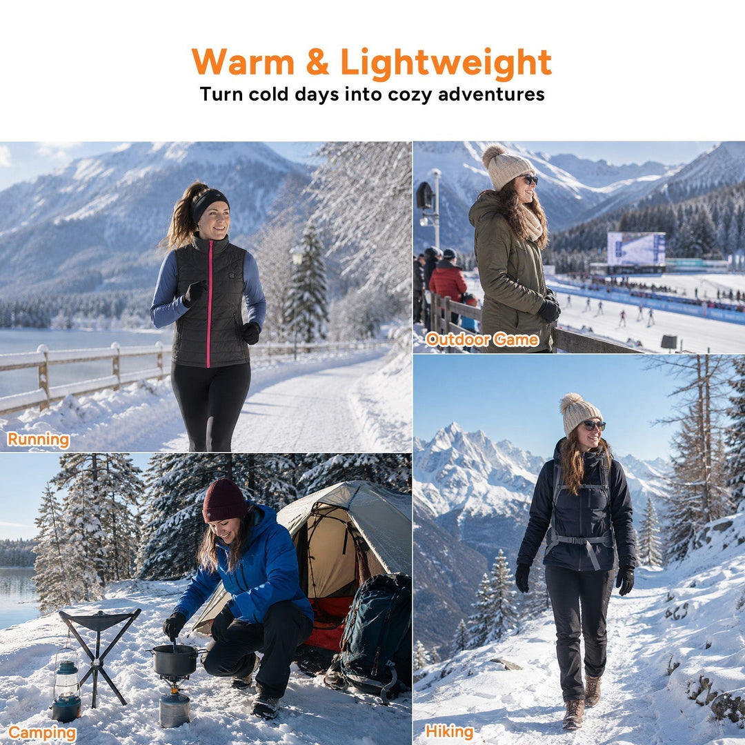 Heated Vest for Women with Six Heating Zones and Three Temperature Settings