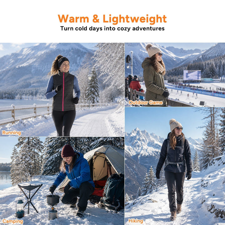 Heated Vest for Women with Six Heating Zones and Three Temperature Settings