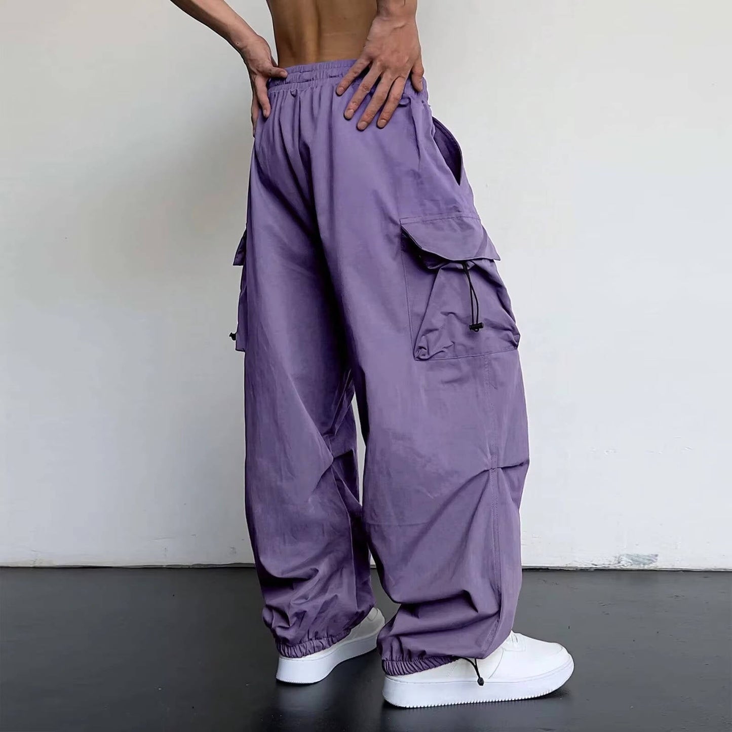 Men's Baggy Cargo Pants with Adjustable Waist