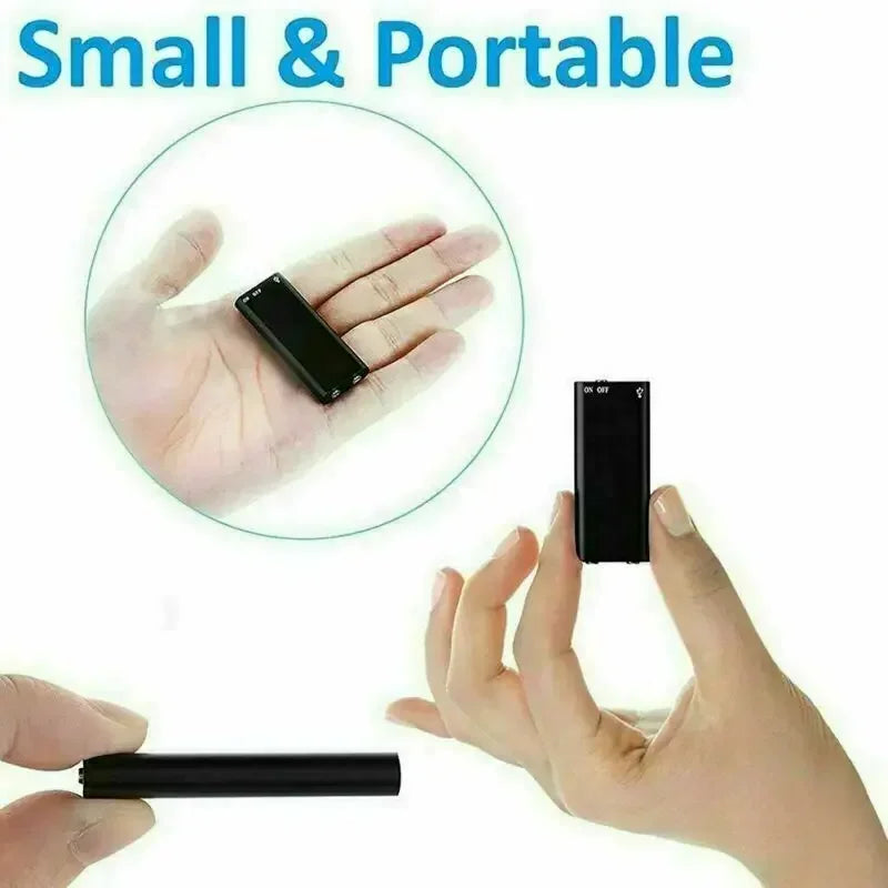 Voice Activated Audio Recorder with Noise Reduction and Magnetic Mount, 8GB Storage