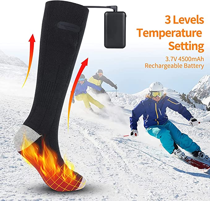 Heated Socks Rechargeable Battery-Powered Thermal Winter Warmers For Men Women