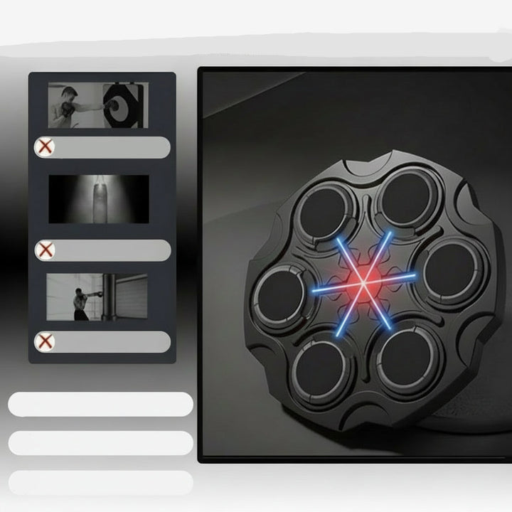 Wall-Mounted Electronic Boxing Trainer With Gloves, Music, Modes And Speed Programs