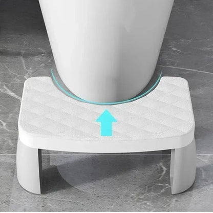 Toilet Stool with Grip Surface and Compact Design for Better Posture