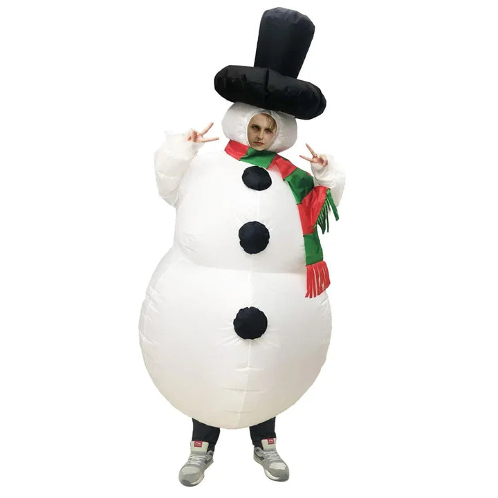 Inflatable Christmas Costume: Santa, Snowman, Tree Air Suits For Parties