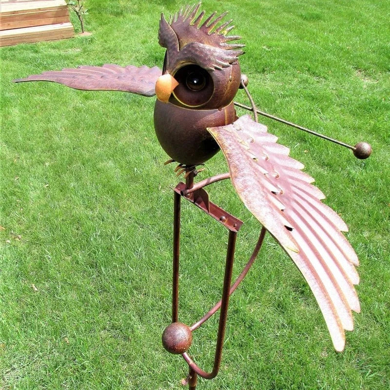 Outdoor Wind Activated Metal Bird Garden Decoration