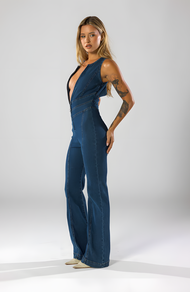 NAOMI JUMPSUIT - DENIM BLUE