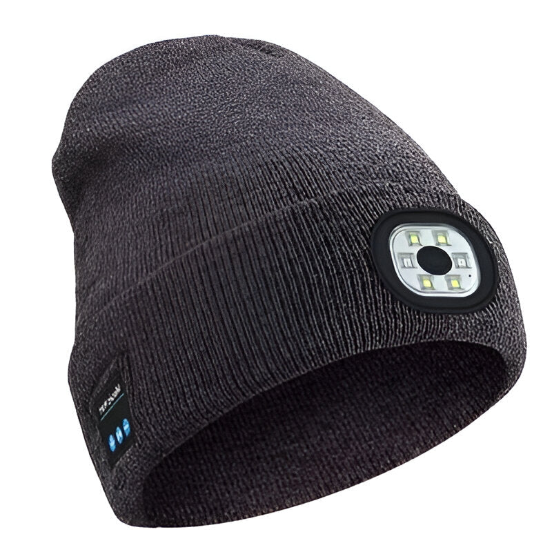 Bluetooth Beanie With Built In Speaker Microphone And Removable Battery