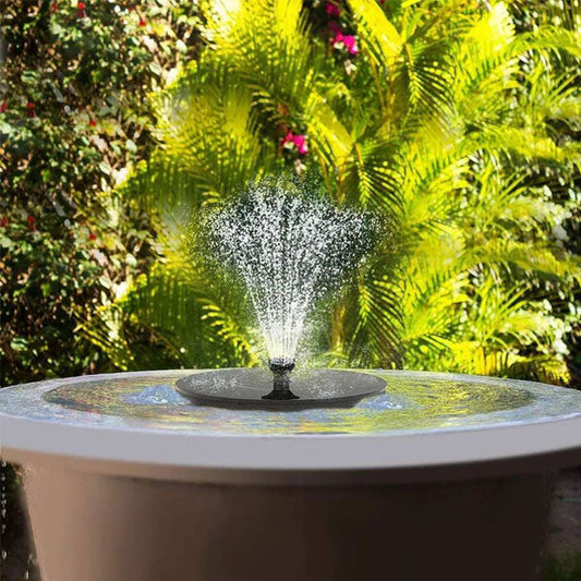 Solar Floating Water Fountain with Automatic Sunlight Activation for Birdbaths and Garden Ponds