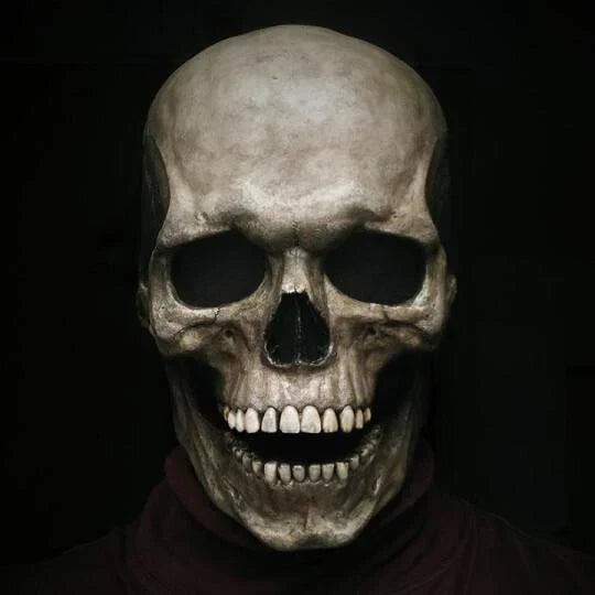 Skull Mask With Movable Jaw For Halloween Costume Parties