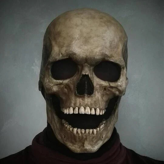 Skull Mask With Movable Jaw For Halloween Costume Parties