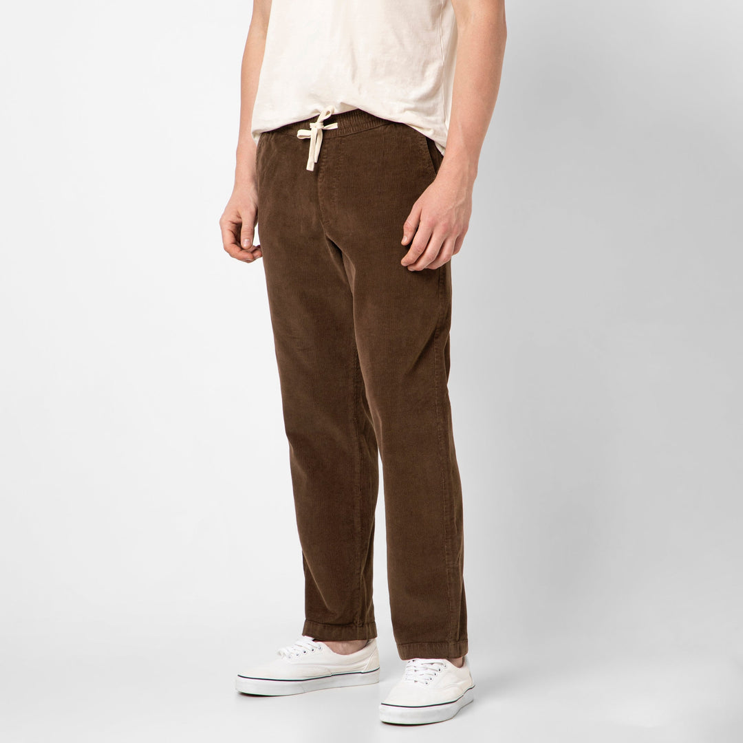 Corduroy Easy Pant Cocoa side on model