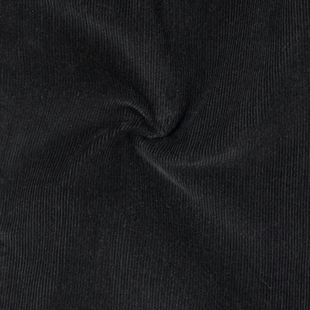 Corduroy Easy Pant Black close up fabric