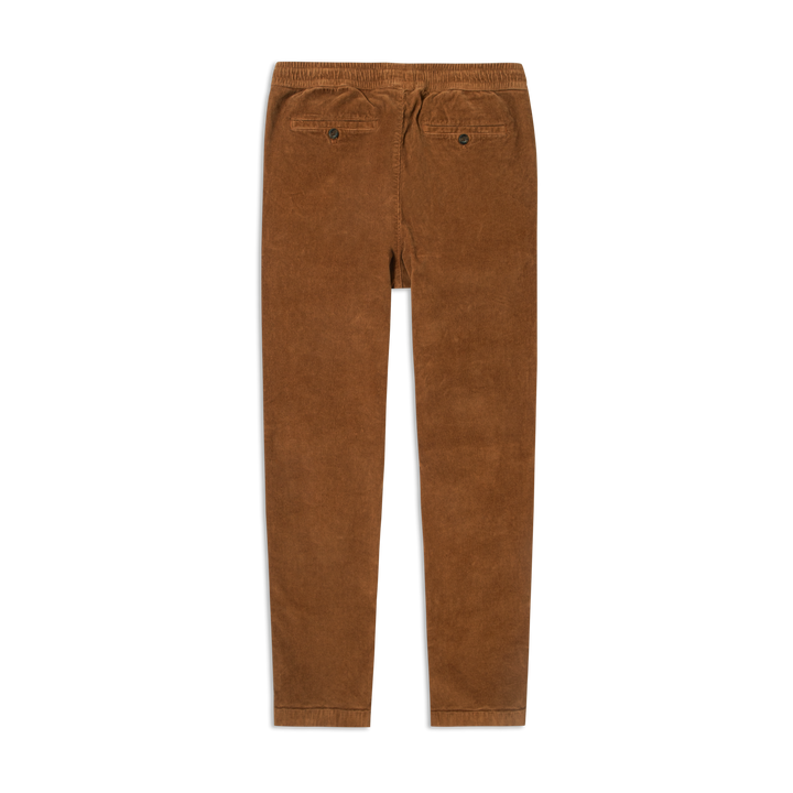 Corduroy Easy Pant Dark Clay back flat