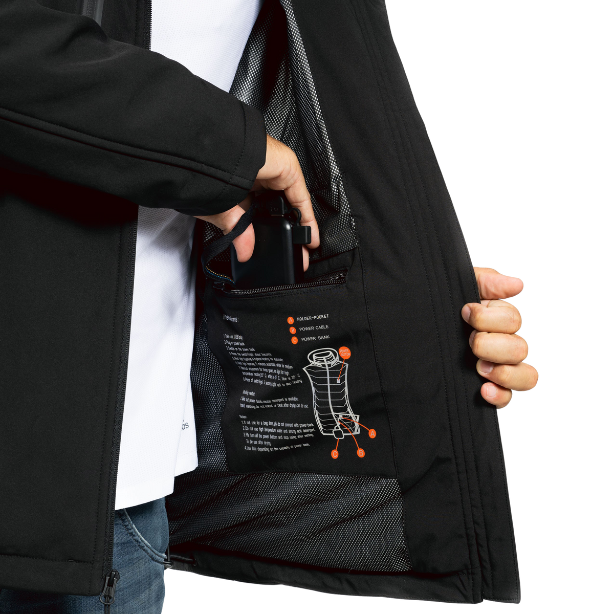 Men's Heated Coat With Rechargeable Battery 130°F Heat For Extreme Cold Weather