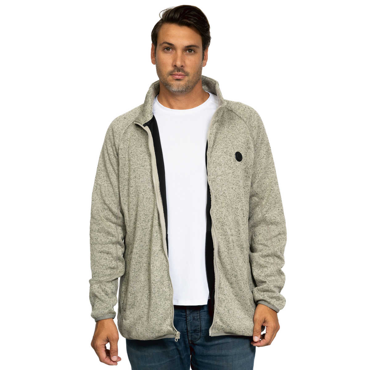 Heated Fleece Jacket For Men, Ultra-Soft, Breathable, Rechargeable, 3 Heat Settings