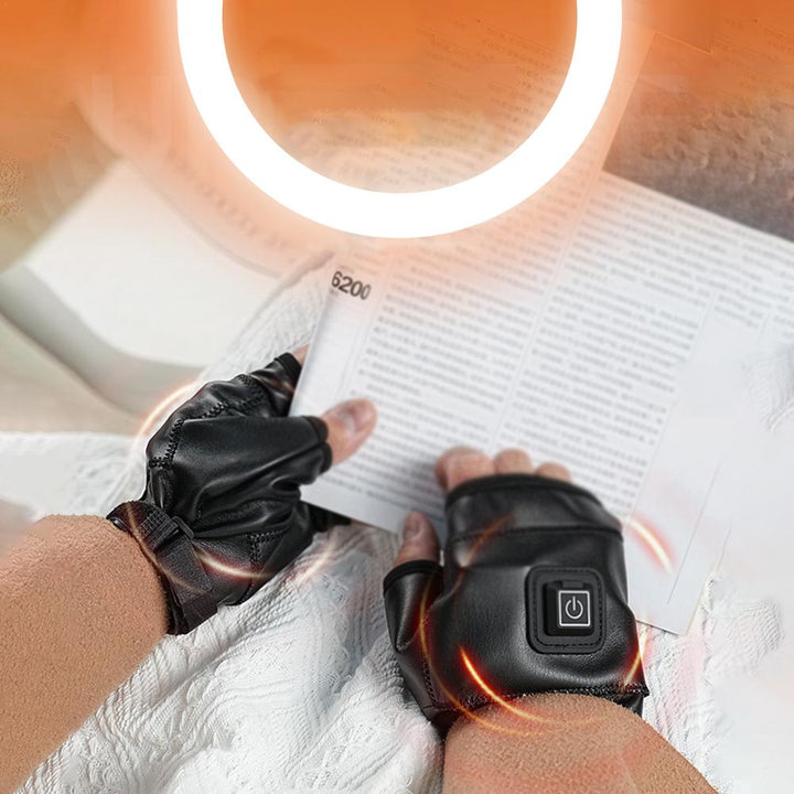 Rechargeable Heated Fingerless Gloves For Cycling, Outdoor Sports, Cold Weather