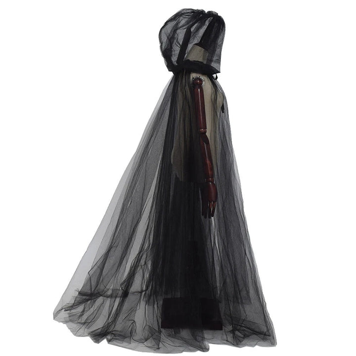 Hooded Mesh Cloak Cape For Men And Women Witch Wedding Costume