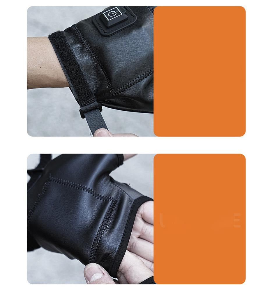Rechargeable Heated Fingerless Gloves For Cycling, Outdoor Sports, Cold Weather