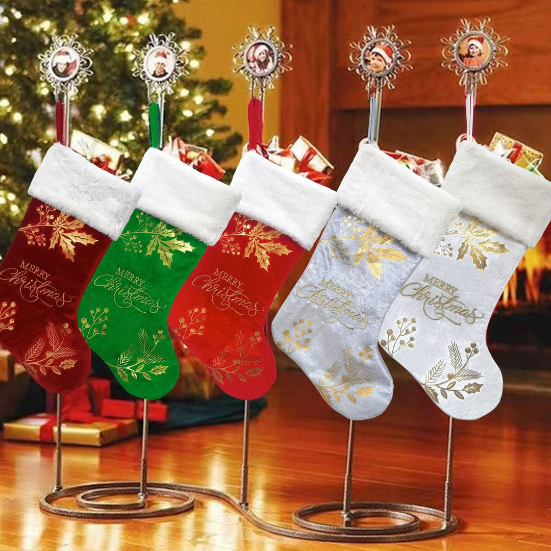 Knitted Christmas Stockings Large Candy Gift Socks For Fireplace, Tree, Holiday Decor