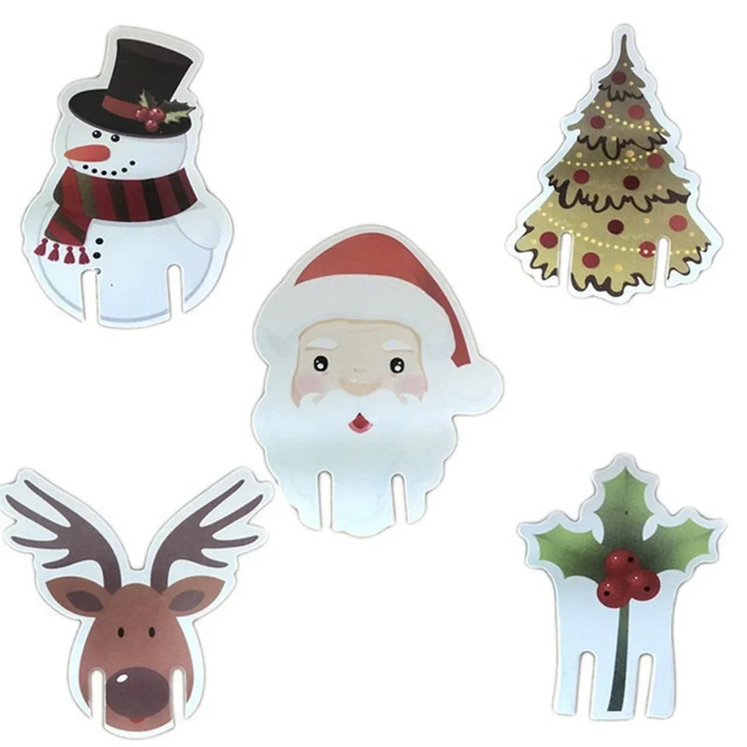 Wine Glass Santa Hat Card Set 10-Piece For Christmas Parties