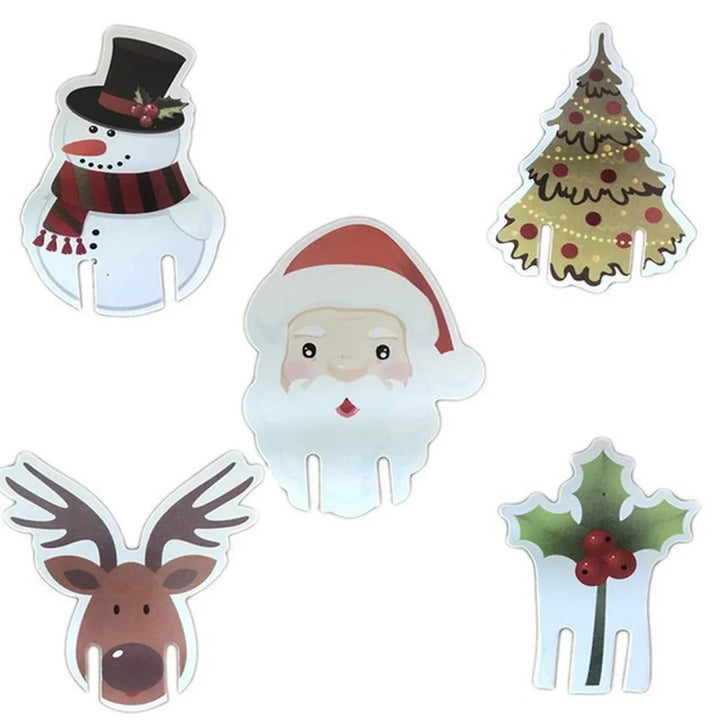 Wine Glass Santa Hat Card Set 10-Piece For Christmas Parties