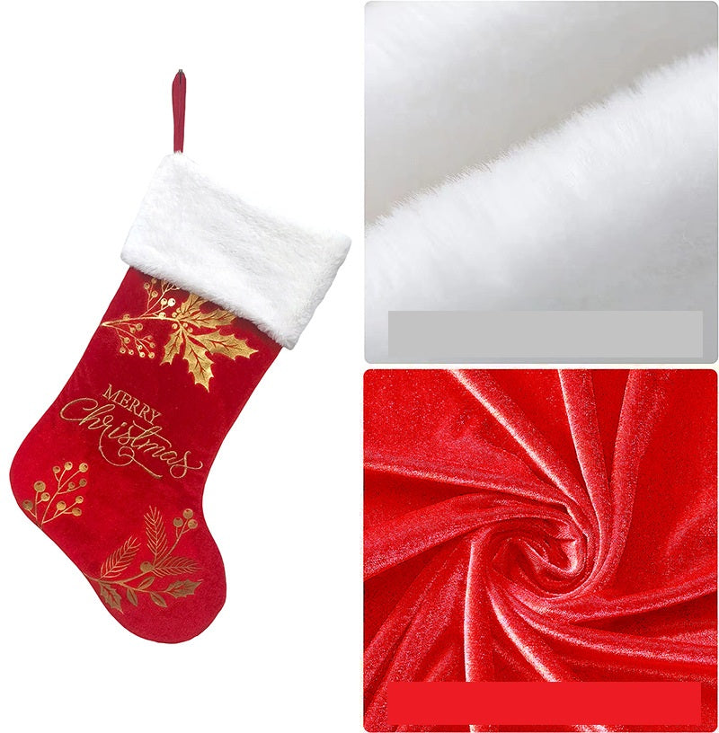 Knitted Christmas Stockings Large Candy Gift Socks For Fireplace, Tree, Holiday Decor