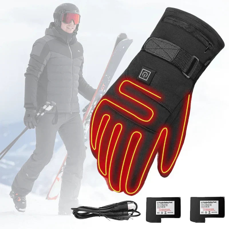 Electric Heated Gloves With Rechargeable Battery For Cold Weather