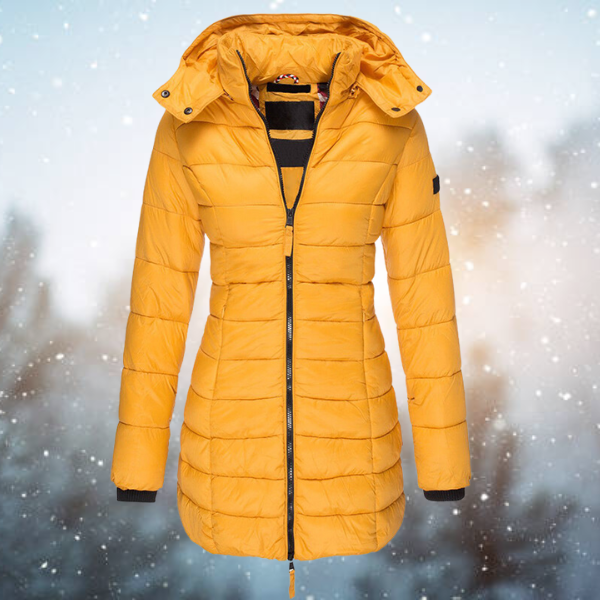 Puffer Coat Long-Length Hooded Quilted Winter Insulated Outerwear