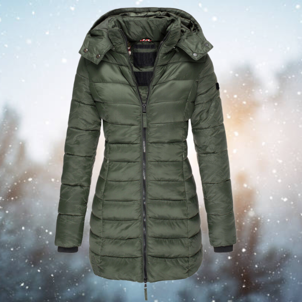 Puffer Coat Long-Length Hooded Quilted Winter Insulated Outerwear