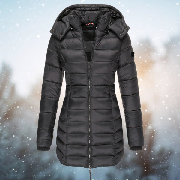 Puffer Coat Long-Length Hooded Quilted Winter Insulated Outerwear