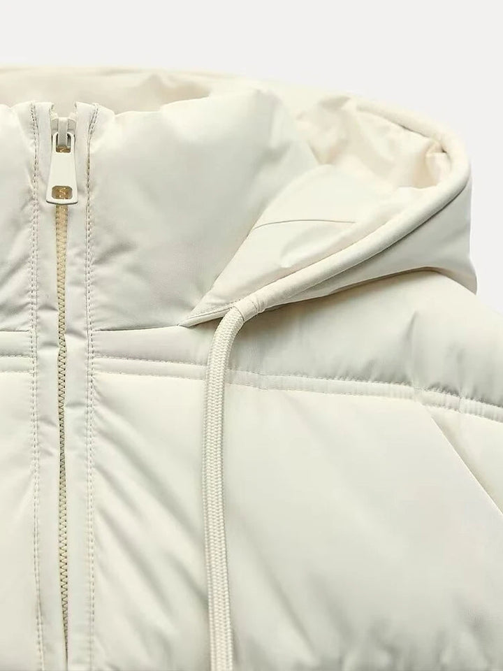 Puffer Jacket Quilted Hooded Winter Coat With Insulated Warmth