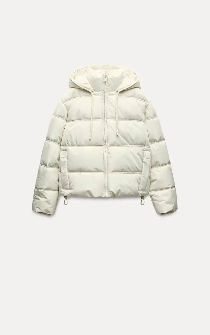 Puffer Jacket Quilted Hooded Winter Coat With Insulated Warmth