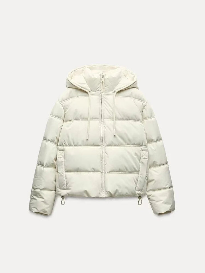 Puffer Jacket Quilted Hooded Winter Coat With Insulated Warmth