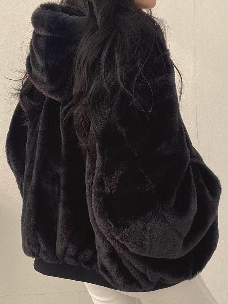 Bomber Jacket Sherpa Lined Oversized Warm Winter Coat With Ribbed Cuffs