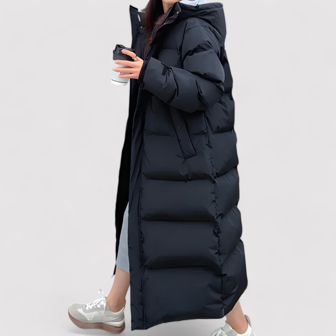 Puffer Coat Full-Length Waterproof Winter Insulated Hooded Cold Weather Outerwear