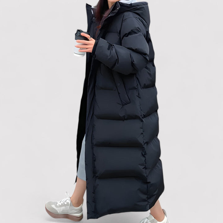 Puffer Coat Full-Length Waterproof Winter Insulated Hooded Cold Weather Outerwear