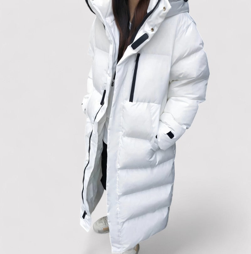 Puffer Coat Full-Length Waterproof Winter Insulated Hooded Cold Weather Outerwear