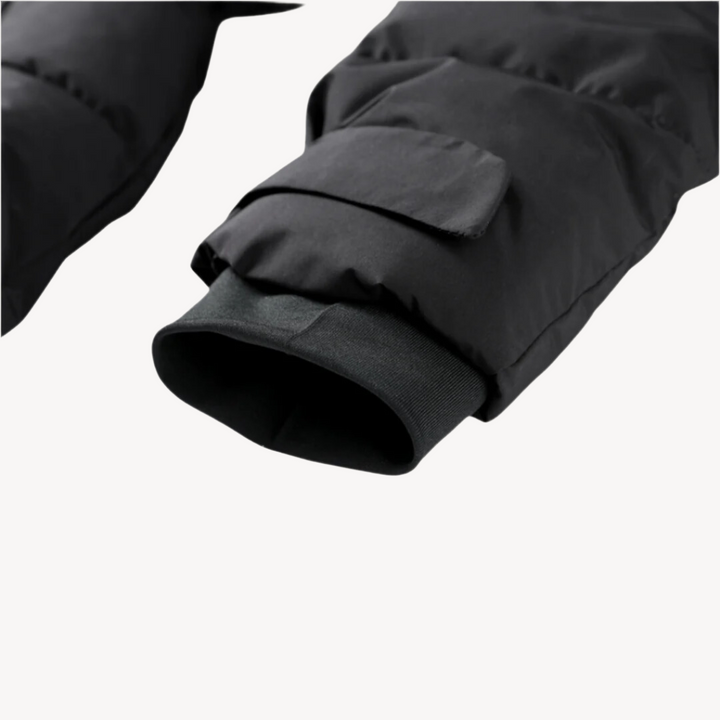 Down Jacket With Belted Quilted Waterproof Design For Winter