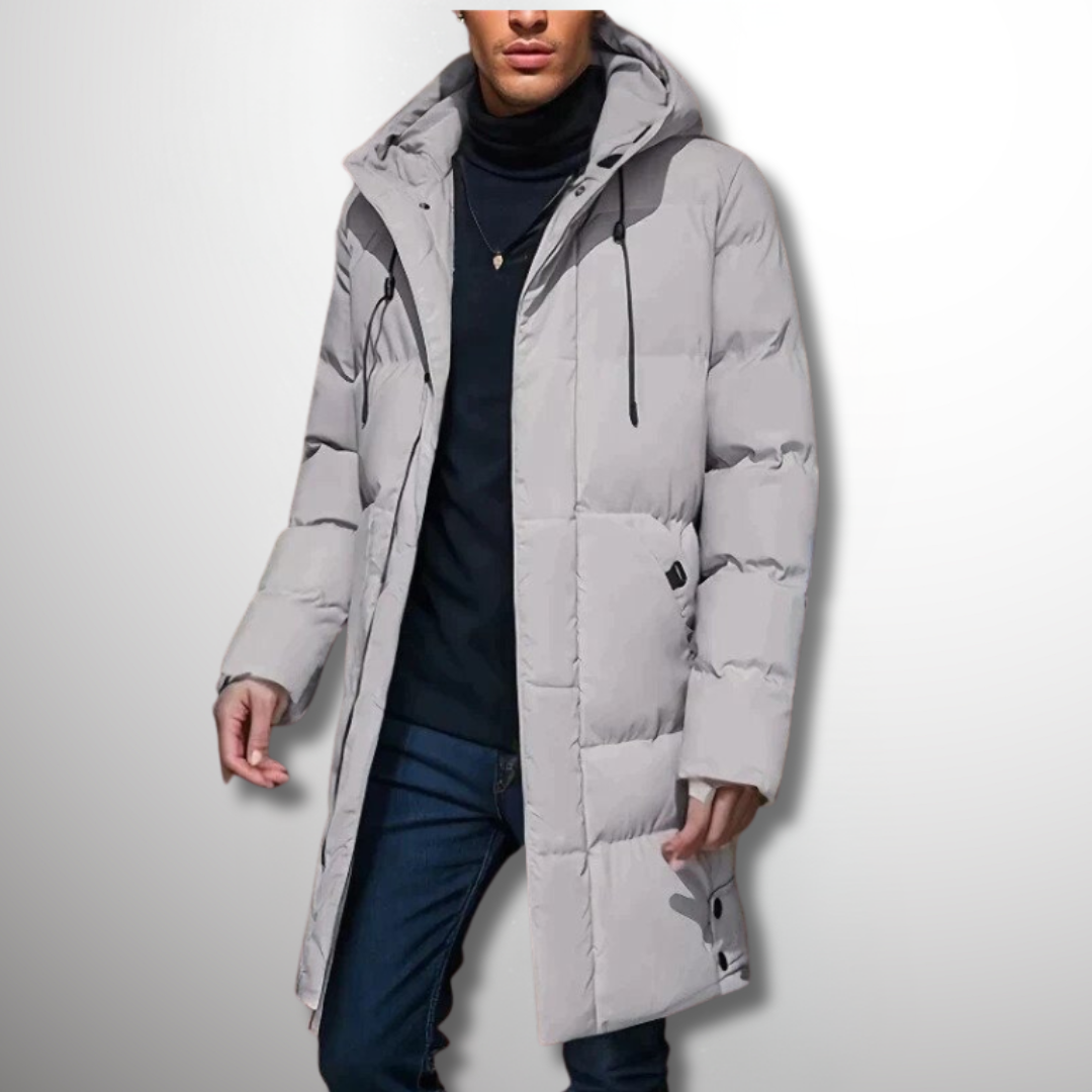 Down Parka Quilted Long Insulated Winter Coat With Detachable Hood