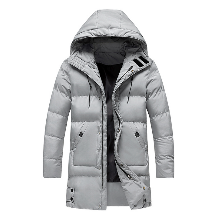 Down Parka Quilted Long Insulated Winter Coat With Detachable Hood