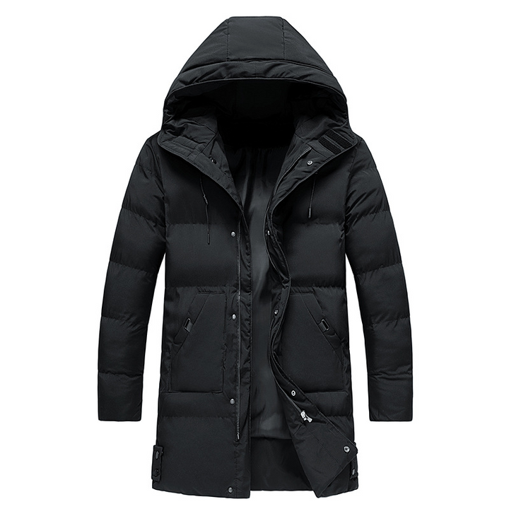 Down Parka Quilted Long Insulated Winter Coat With Detachable Hood