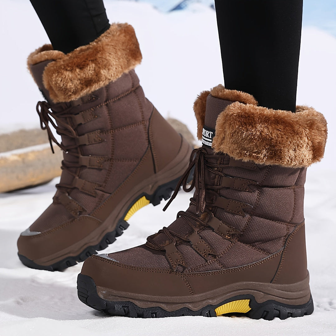 Snow Boots For Women With Faux Fur Lining And Anti Slip Sole