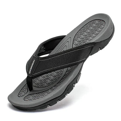Men's Athletic Flip Flops With Arch Shape Insole And Grippy Sole
