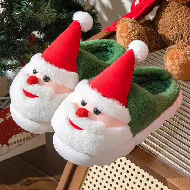Slippers Santa Claus Plush Christmas Indoor Cozy Soft Fleece Non-Slip
