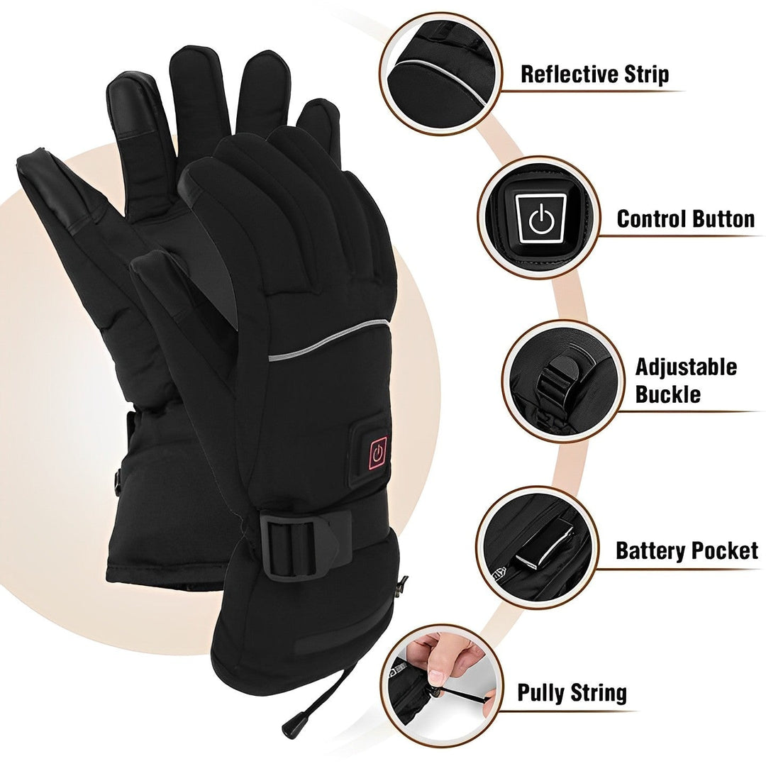 Heated Gloves Battery-Powered Winter Gloves With 8-Hour Heat