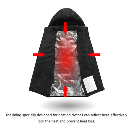 Heated Winter Jacket Outdoor Warming Layer For Cold Weather Activities